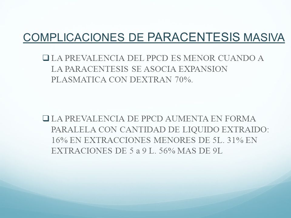 complicaciones paracentesis